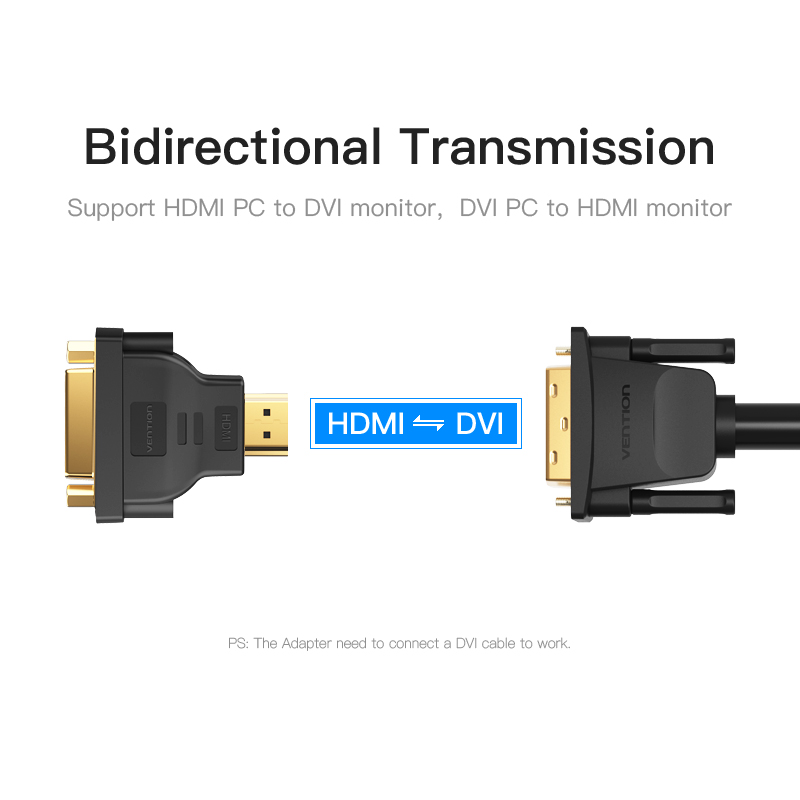 HDMI DVI Bi-Directional Adapter Black