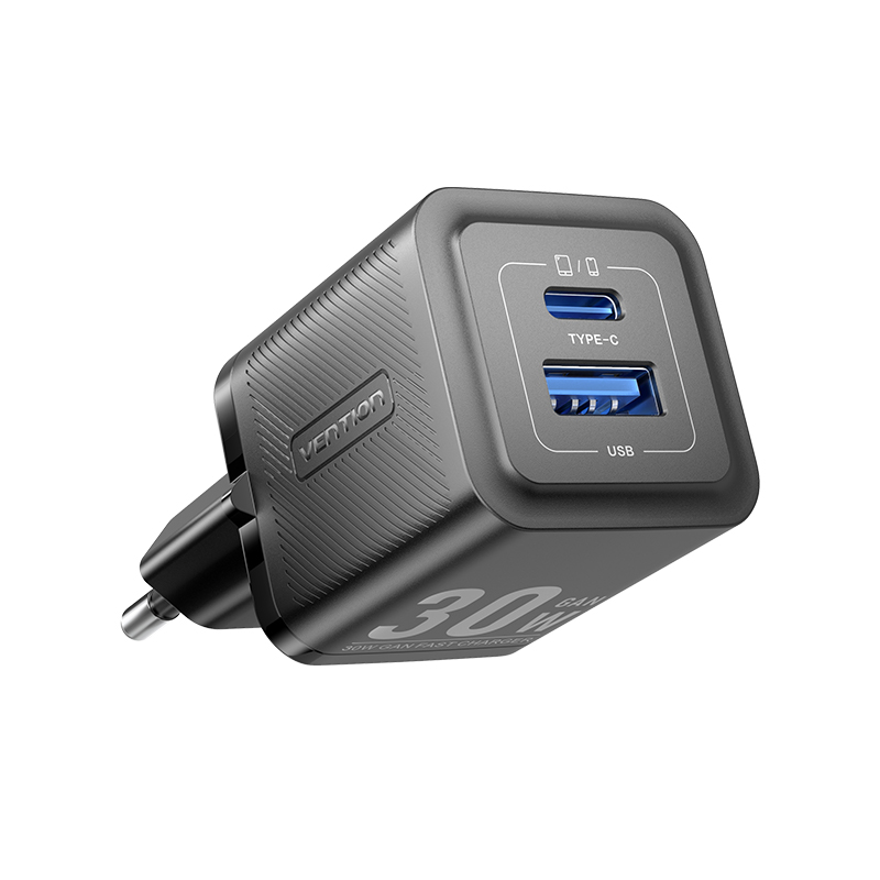 Vention Adaptor Fast Charger GaN USB A Type C 30W Android iPhone