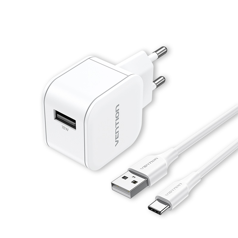 Vention USB Kepala Charger Kabel Data type C Fast Charging Android QC