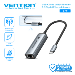 Vention USB C Ethernet Adapter 2.5Gbps RJ45 LAN Cable Support OTG NAS