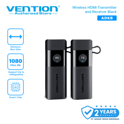 Vention Wireless HDMI Transmitter Receiver Full HD 1080P Tanpa Kabel Plug & Play 5GHz 50 Meter
