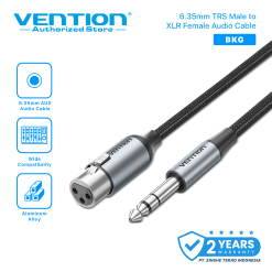 Vention Kabel Mic 6.35mm Male to XLR Female Untuk Mixer Amplifier Recording Karaoke