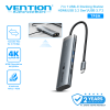 Vention 7 in 1 USB C Hub Docking Station HDMI 4K 60Hz PD 100W USB 3.0 SD TF OTG Adapter